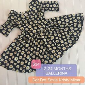 Dot Dot Smile Daisy Ballerina Dress 12/24 Months